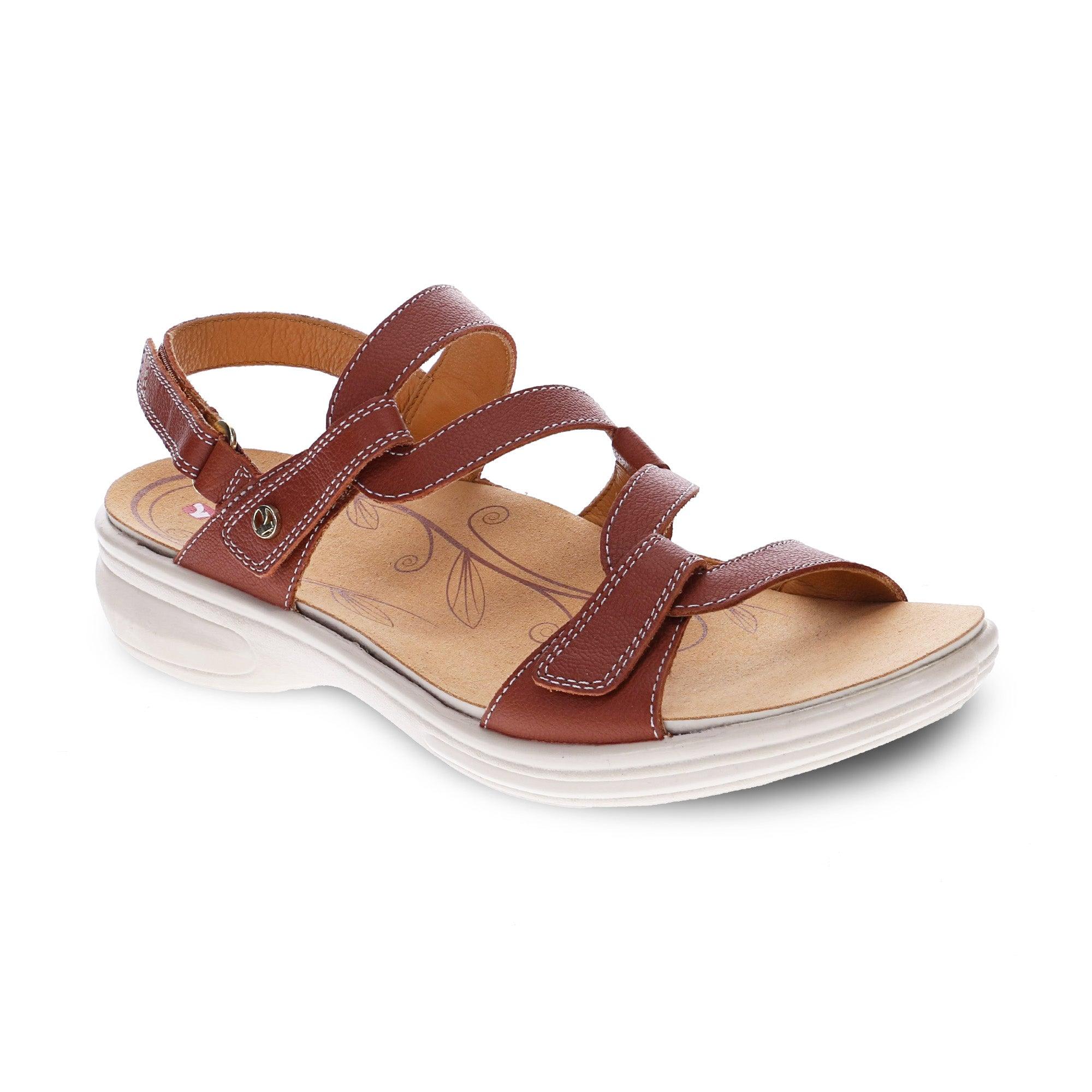 Emerald 3 Strap Leather Sandals - Limited-Time Offer